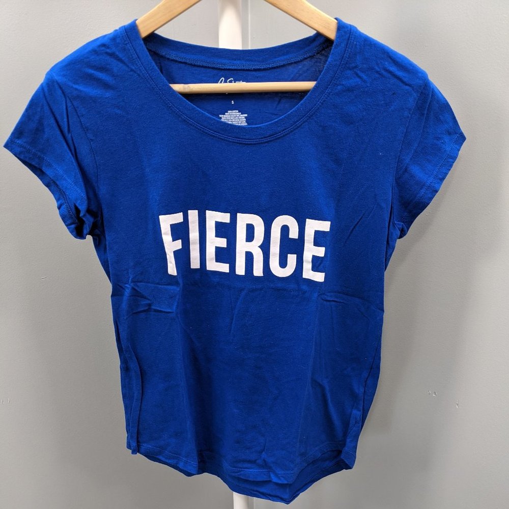 City Streets Women's Blue Fierce Graphic Tee, S